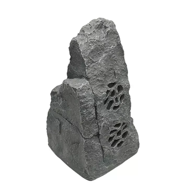 仿真深灰色假山草坪音响
